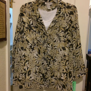 Ladies Print 2 piece blouse set, XL, Cathy Daniels